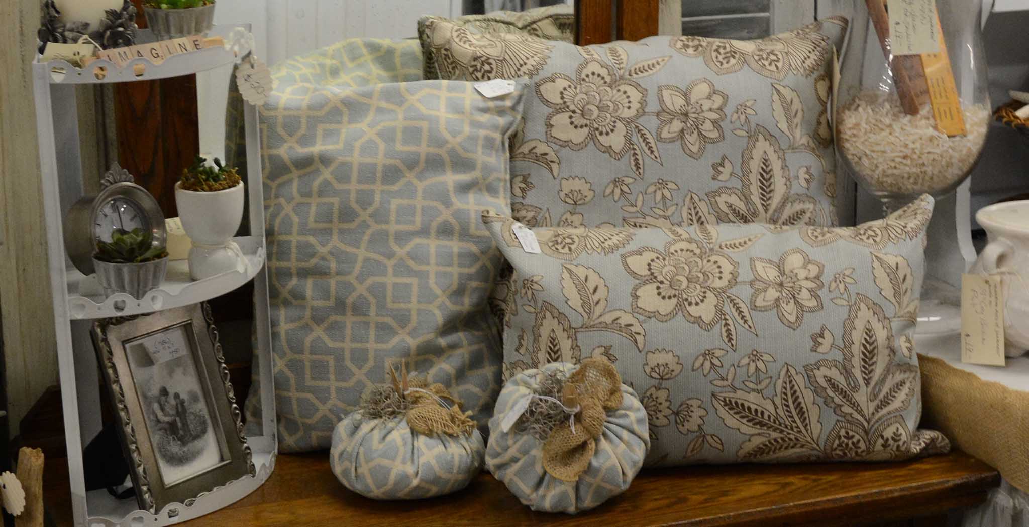 Cushions to complement a Southern antiques design theme